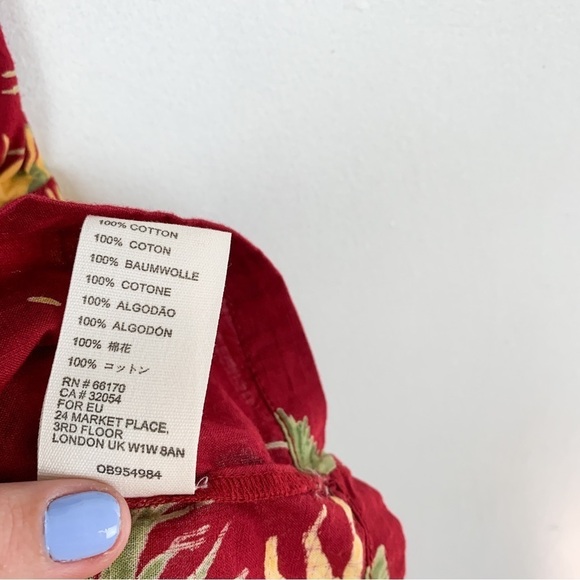 NWT Free People Hawaiian Tropical Cotton Romper Sz M - Picture 13 of 13